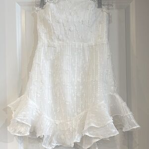 SELFIE LESLIE, crisp white, party dress, XS